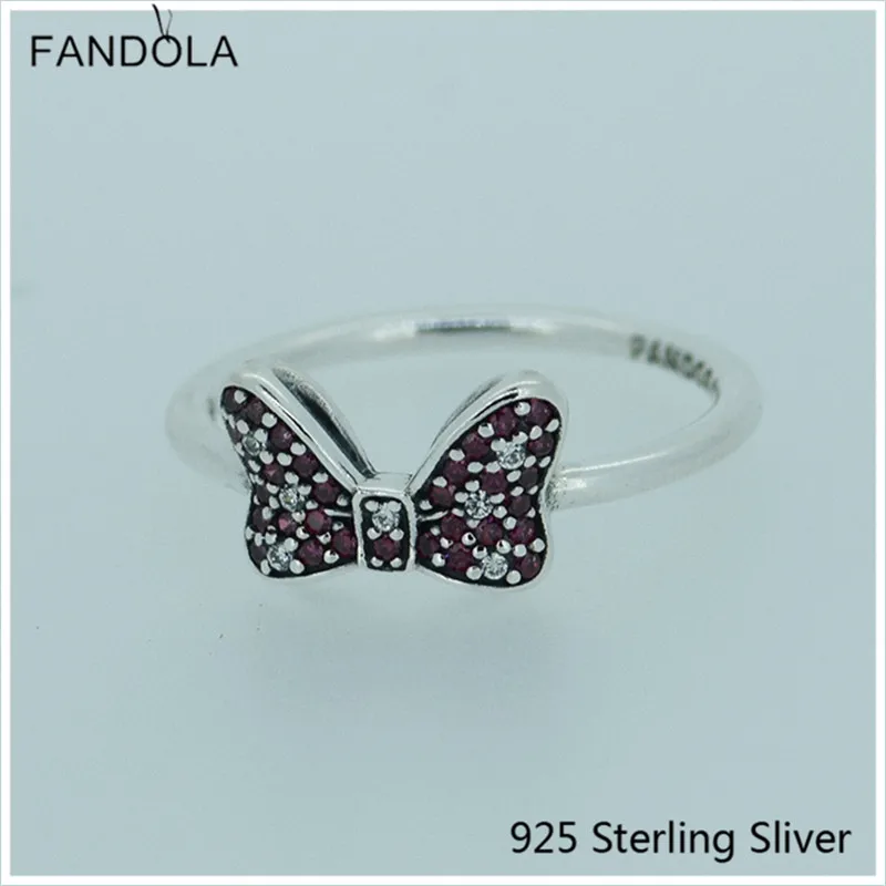 

Bowknot Ring Authentic 925 Sterling Silver Rings Fit European Style Lady For Women Original Jewelry Charms Gift