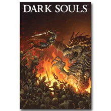 NICOLESHENTING Dark Souls 1 2 3 Искусство Шелковый Ткани Плакат 13x20 24x36 дюймов Игры Фото для Декора Стен 001