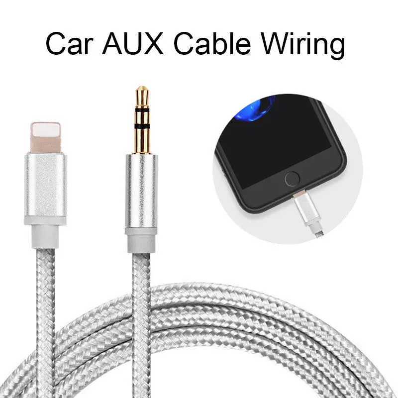 

1M for Lightning To AUX Cable Car Converter 3.5mm Jack Male Cable Headphone Aux Line Earphone Audio Adapter for IPhone IPad IOS