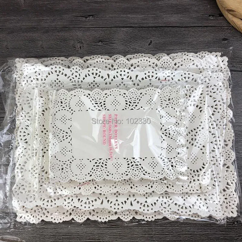 

1120 шт 30x40 см белая прямоугольная бумага Doilies винтажные кружевные долины партия Свадебные Рождественские украшения