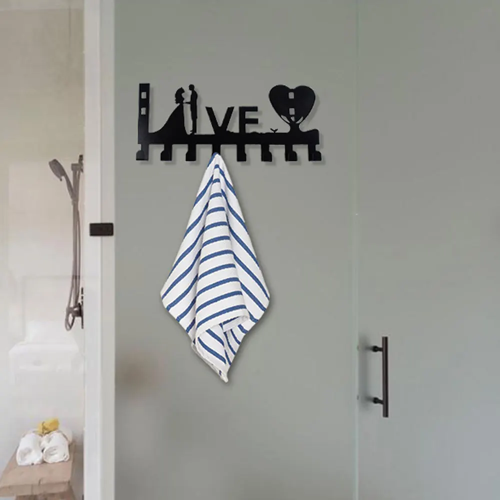 

Creative Hanging Rack Simple Nordic Style 8 Hooks Storage Rack Household Detachable Door Holder Wall Hanging Organizer Shelf