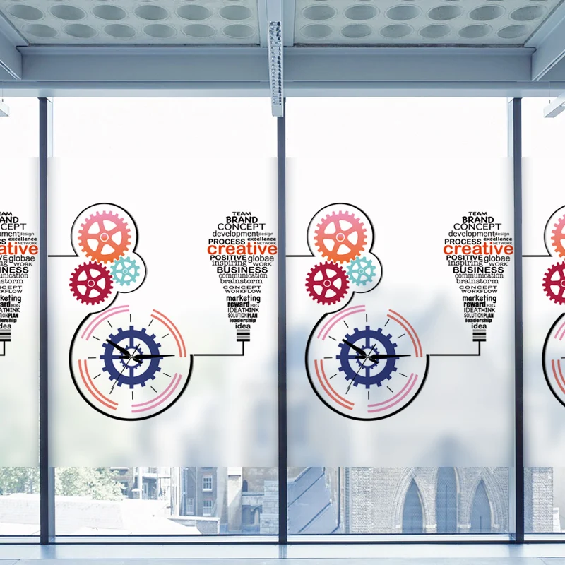 

Custom Static Cling Stained Glass Window Film Frosted Opaque & Privacy Office Decor Digital print Removable BLT1006 Dream Spark