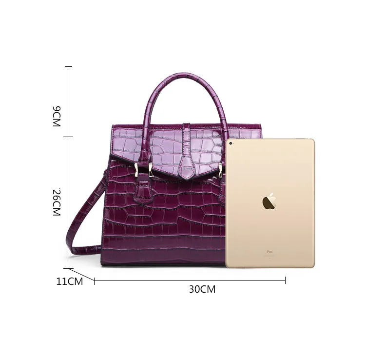 Jooz feminino saco clássico crocodilo senhora bolsa