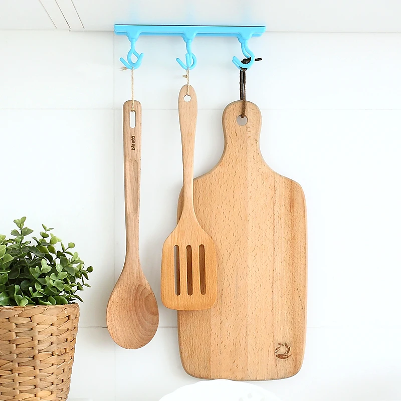 

Creative Ceiling Kitchen Desk Mounted Utensils Holder Storage Hook Rack