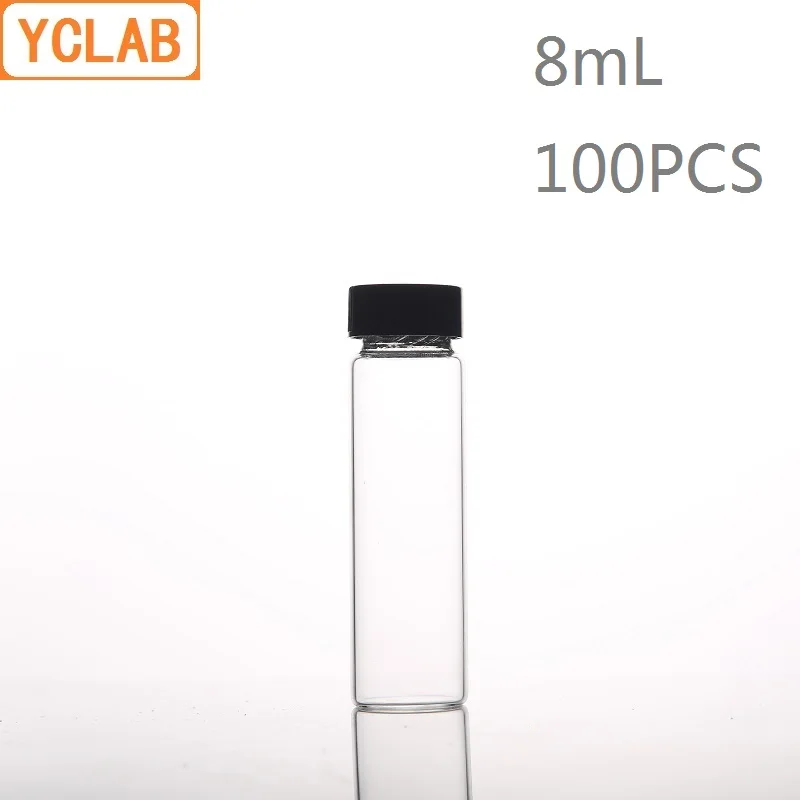 YCLAB 100 шт. 8 мл стеклянная бутылка для образцов сыворотки прозрачный винт с