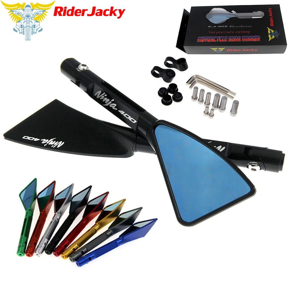 RiderJacky Алюминиевый мотоцикл с боковым зеркалом заднего вида для кавасаки Ninja 400 400R|Боковые зеркала и
