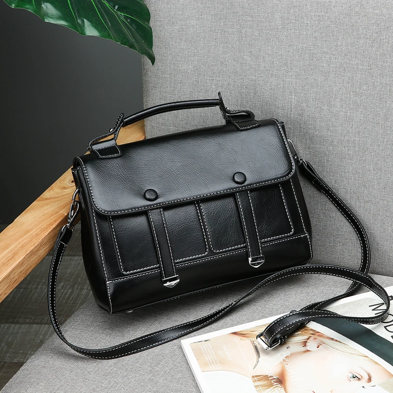 

2019 New Bags For Women Messenger Bag Crossbody Bags PU Leather Small Satchels Vintage Shoulder Bags Handbags Women Cover
