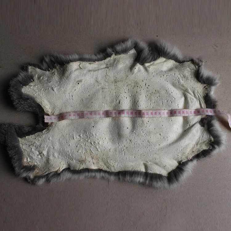 Natural gray rabbit skin (4)