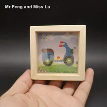 Изысканный мотоцикл лабиринт игра, развитие Детские деревянные игрушки баланс удерживания маленькие игрушки-лабиринты