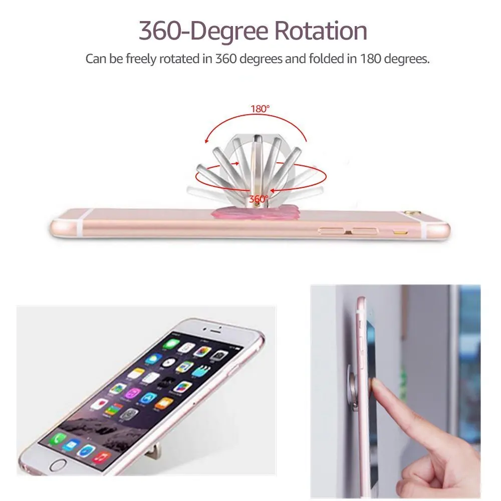 Ascromy кольцо подставка держатель бабочка Bling Блеск Универсальный 360 градусов ручка для смартфонов iPhone 7 Xiaomi huawei samsung