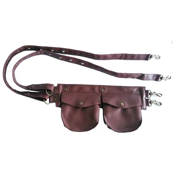 

Brown Leather Mini Bag Waist Pouch Pocket Belt Sexy Corsets And Bustiers Vintage Corset Gothic Clothing Steampunk Accessories
