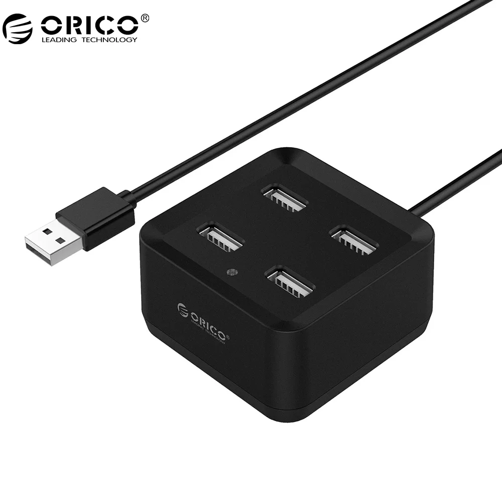 ORICO High Speed 4 Port USB 2.0 Hub Mini Hub Hot Swap Current Protection For Desktop Mac Laptop PC Tablet -Black/White ORICO High Speed 4 Port USB 2.0 Hub Mini Hub Hot Swap Current Protection For Desktop Mac Laptop PC Tablet -Black/White