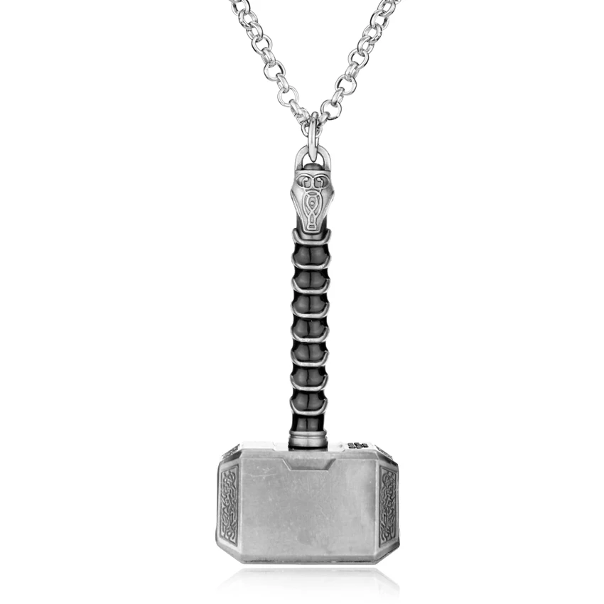 

Fashion Movies Thor Hammer Necklaces Marvel Avengers Dark World Necklace Classic Movies Exquisite Mjolnir Jewelry For Men