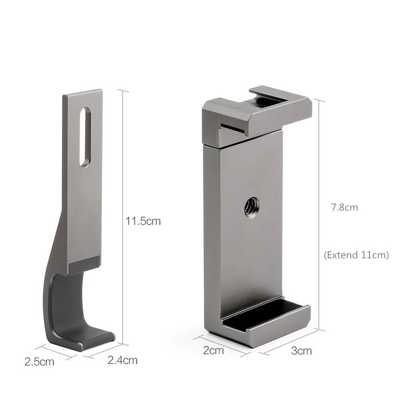 osmo Pocket Metal Clip Bracket adapter Extended 14 screw hole & hot boot for selfie stick tripod mount For DJI osmo Pocket Handheld gimbal camera 1 (13)
