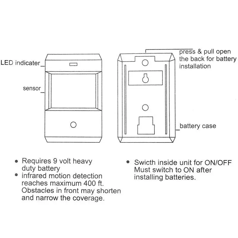 

Wireless Infrared Sensor Motion Detector Shop Entry Door Bell Welcome Chime