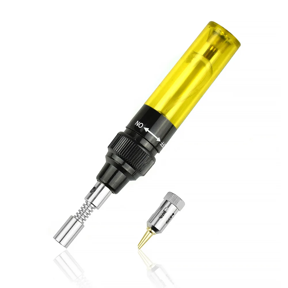 NEWACALOX газированное пламя мини Газовый паяльник фонарь Регулируемый самозажигающийся беспроводной паяльник ручка сварочный инструмент для ремонта - Цвет: 100-WE9