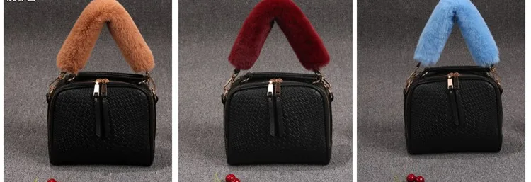 Дизайнерская красочная сумка через плечо из искусственной шерсти с помпоном, модная сумка с ремнем, качественные кожаные сумки, аксессуары