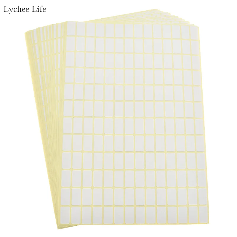 

Lychee Life A5 15pcs/pack Blank White Sticker Labels Paper Memo Stickers Set Stationery Reminder Bookmark Seal Label