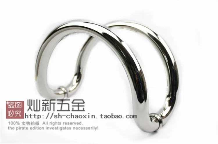 Machine bent handle Stainless steel door glass C semicircular bank atm machine |
