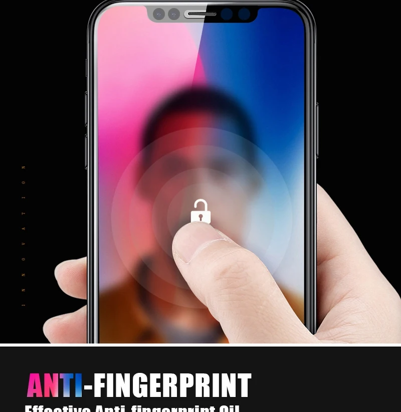 Artisome Glass on the For iPhone 6 6s Screen Protector 6D Edge Full Cover Protective Glass on the For iPhone X 10 7 8 Plus       (5)