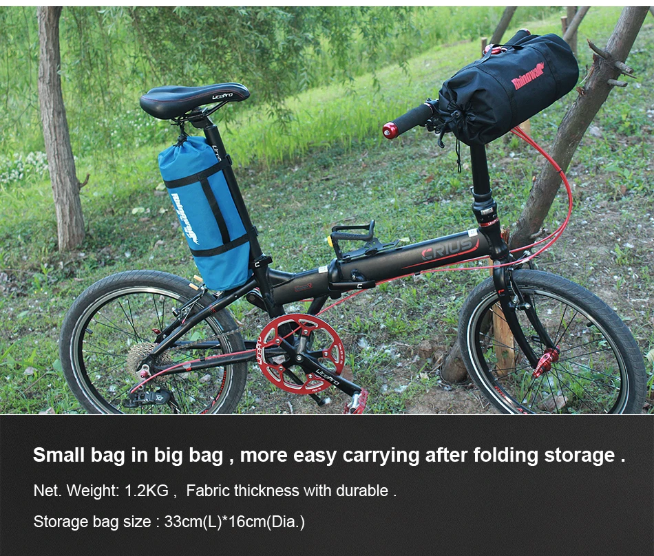 Sale Rhinowalk MTB Bike Transport Storage Bag Cycling 20 inch Folding Bicycle Loading Vehicle Carry Bag Portable Thickened Travel Bag 13