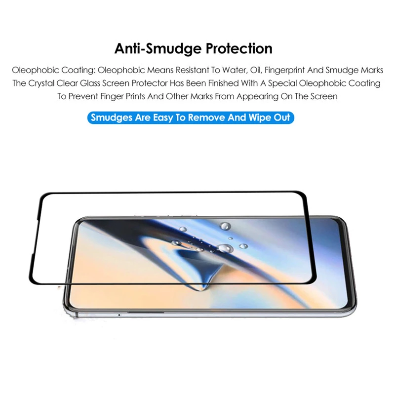 Закаленное стекло 9D для Oneplus 7 Pro ультратонкая защитная пленка на весь экран