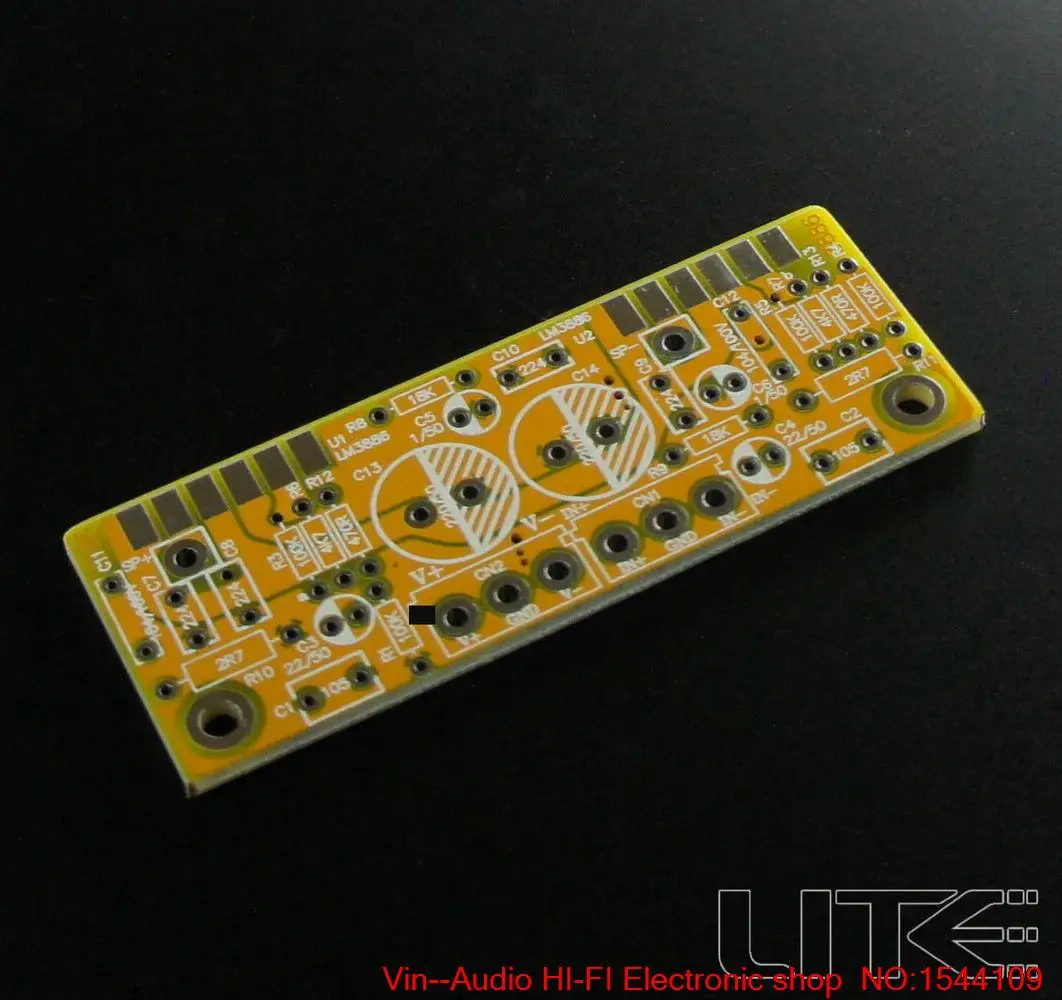 

1PCS VIN LM3886 ultra-compact two-channel amplifier board empty plate ( can also be bridged to mono ) FREE SHIPPING