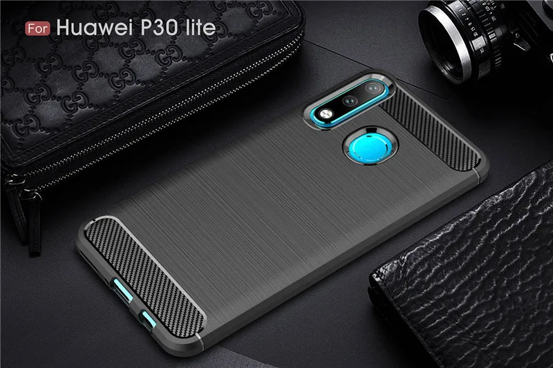 Мягкий силиконовый чехол из ТПУ для huawei P30 Lite P30 P30 Pro, противоударный силиконовый чехол из углеродного волокна для телефона huawei P30 Lite, чехол