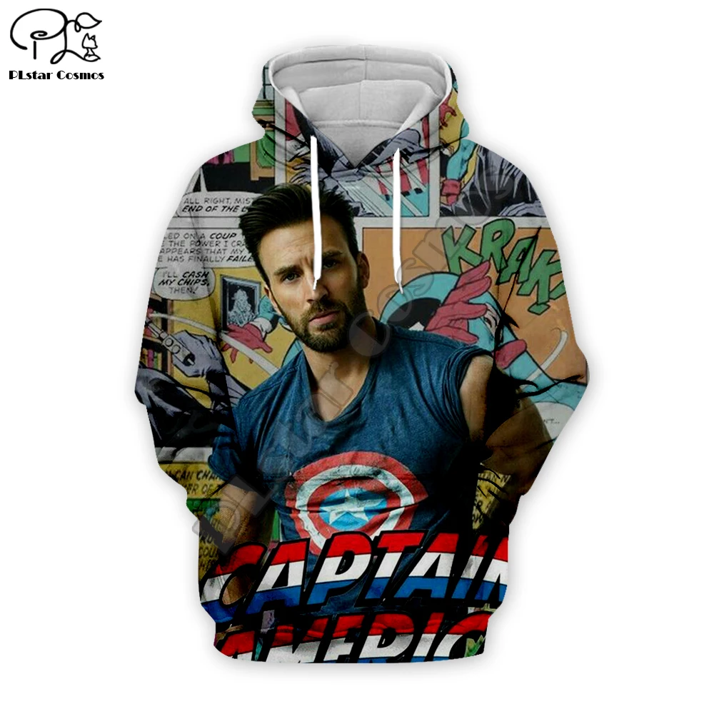 

Avengers Infinity War Captain Steven Rogers America Hoodies Sweatshirt For Men 3D Print Streetwear Casual Cospaly Hooded zipper