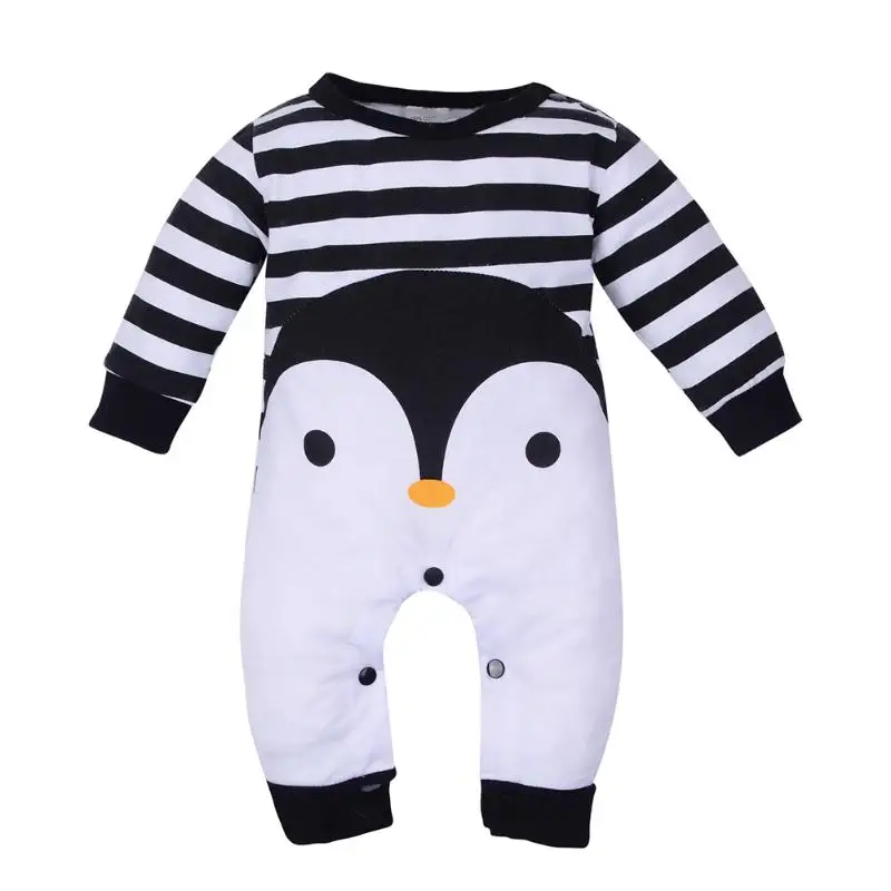 

Baby Clothes Cute Baby Girl Romper Cartoon Penguin style clothe newborn baby clothing toddler jumpsuit Overalls for children
