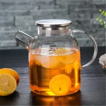 Бытовой стеклянный чайник большой емкости термостойкий утолщение взрывозащищенный холодный чайник кувшин для сока водяной горшок