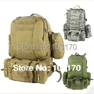 Quality MOLLE system 60L Tactical Backpack Camping Backpack Miltary All in One Backpack Hydration Backpack