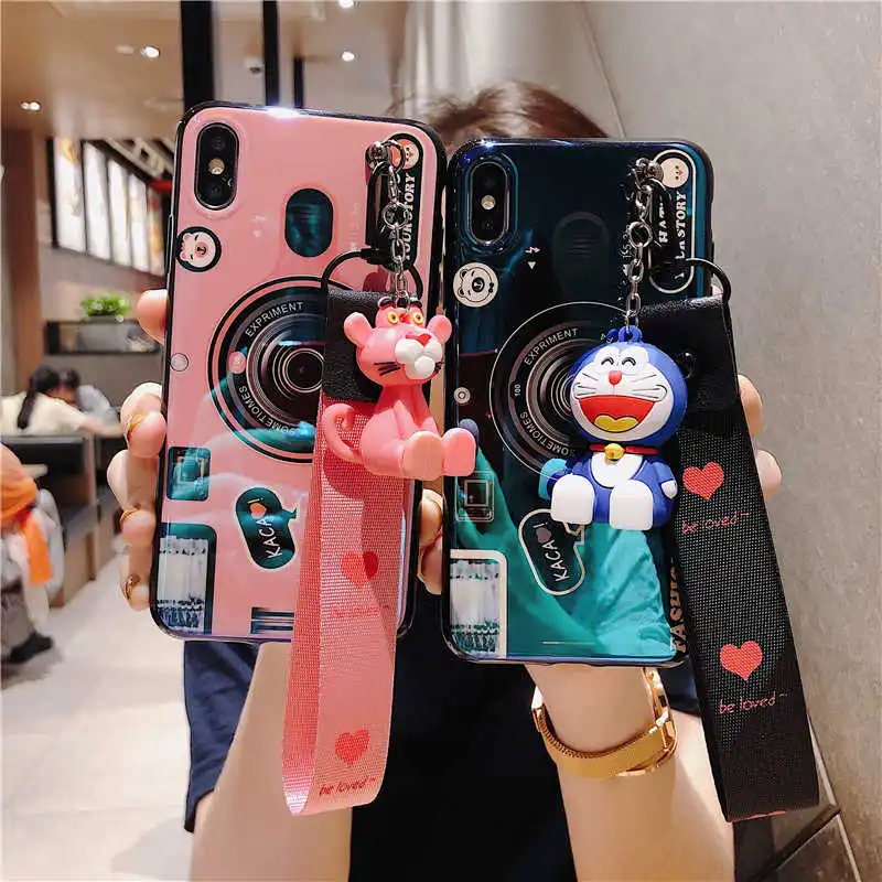 

3D Camera Blue Ray Phone Case For Huawei P9 P10 P20 Lite Pro Nova 3 3i Honor 8X V10 8 9 Mate 10 20 lite Stand Strap Soft cover