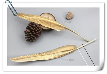 

New !100pcs/lot 25-30cm/12-14'' Double Side Golden Goose Feathers goose Feather plumes for costum /Wedding/party Decoration