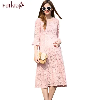 

Fdfklak Sexy Lace Maternity Dresses Spring Summer Maternity Clothes Large Size Pregnancy Dress Pregnant Dress Women Vestidos