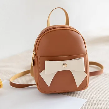 

ISHOWTIENDA Women Small Backpacks for Girls Small Bow Backpack Letter Purse Mobile Phone Rucksack mochila feminina