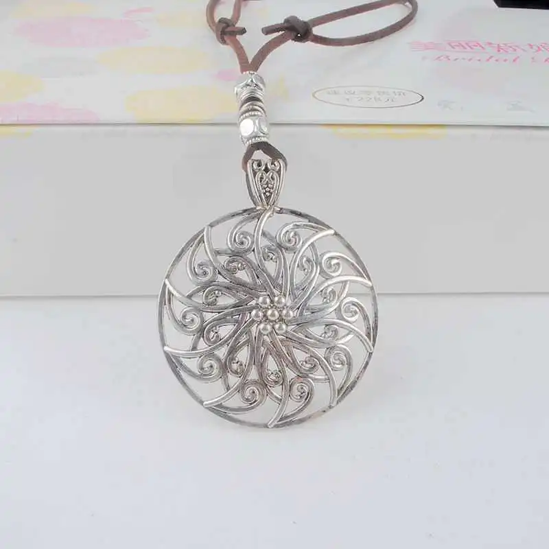 Женское колье с подвеской из сплава винтажное ожерелье кожи|leather necklace|necklace
