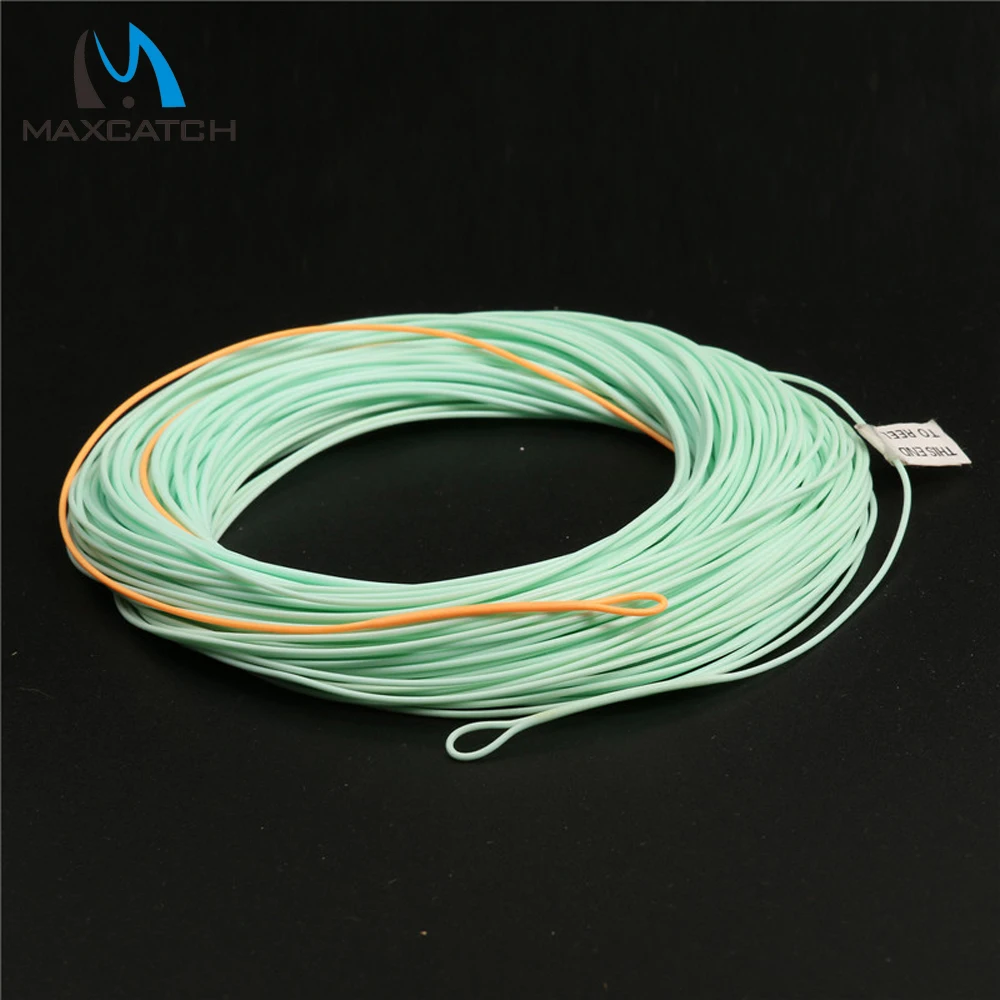 Maximumcatch 90FT 2/3/4/5/6/7 بالوزن حورية صنارة صيد السمك بذبابة الصيد الصناعية العائمة يطير خط مع اثنين ملحومة الحلقات