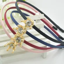 Детская повязка на голову со стразами и 3D короной, Детские аксессуары принцессы королевы