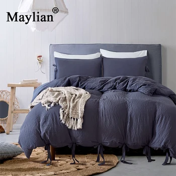 

cotton Nordic minimalist style Sanding spring summer autumn 3/4 pcs bedding Set Home textile skin-friendly fabrics be1147