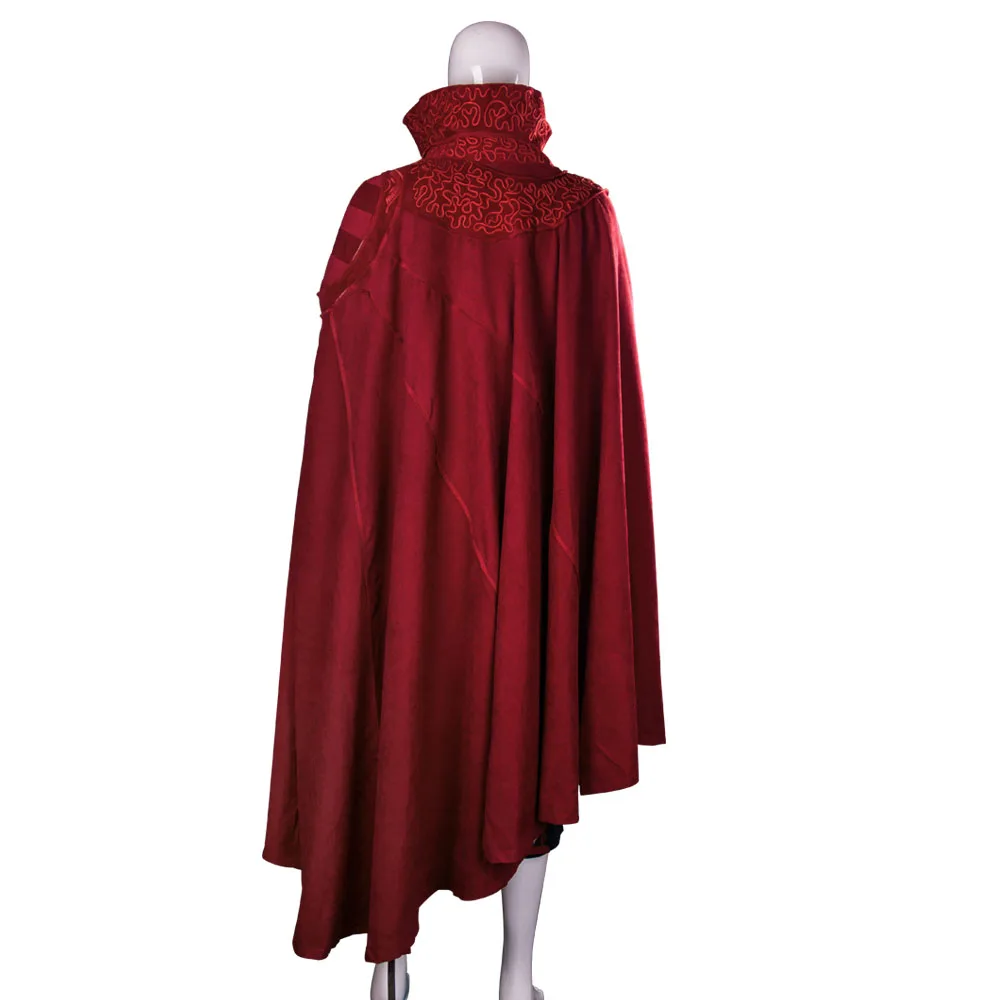 Marvel Movie Doctor Strange Costume Cloak Robe Cosplay Dr. Steve Red