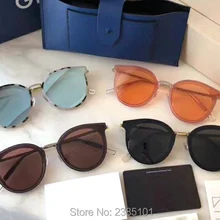 Новая мода ретро круглые Винтажные Солнцезащитные очки нежные MERLYNN для мужчин и женщин Стиль персонажа Gafas De Sol чехол