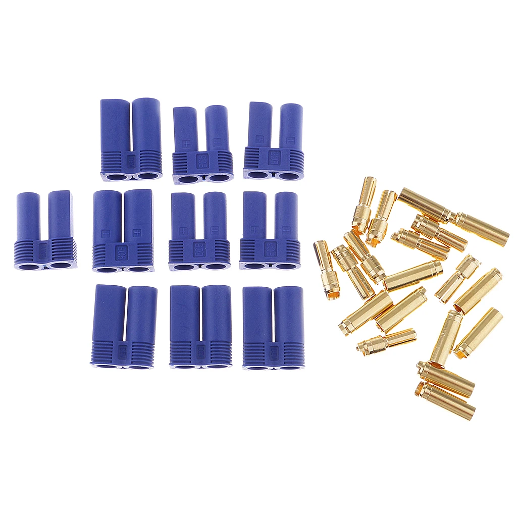 5pairs EC5 5mm Banana Plug Male Female Bullet Connector for RC ESC Lipo Battery