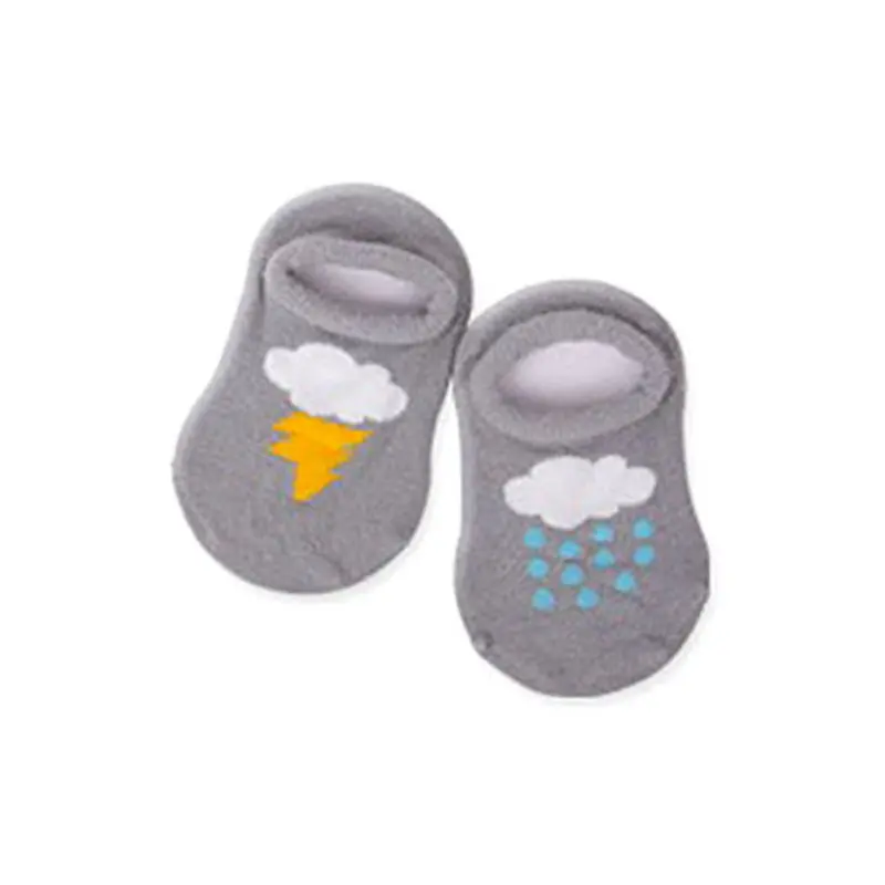

Baby Kids Unisex Cotton Anti-slip Socks Cute Cloud Print Girls Boys Winter Warm Ankle Socks