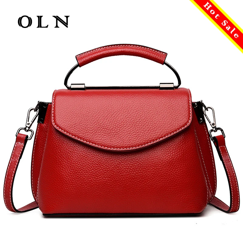 

OLN Brand Luxury Genuine Leather bags Women Messenger Bags Small Shell Purses Bags Handbags Women Famous Brands Handbags New