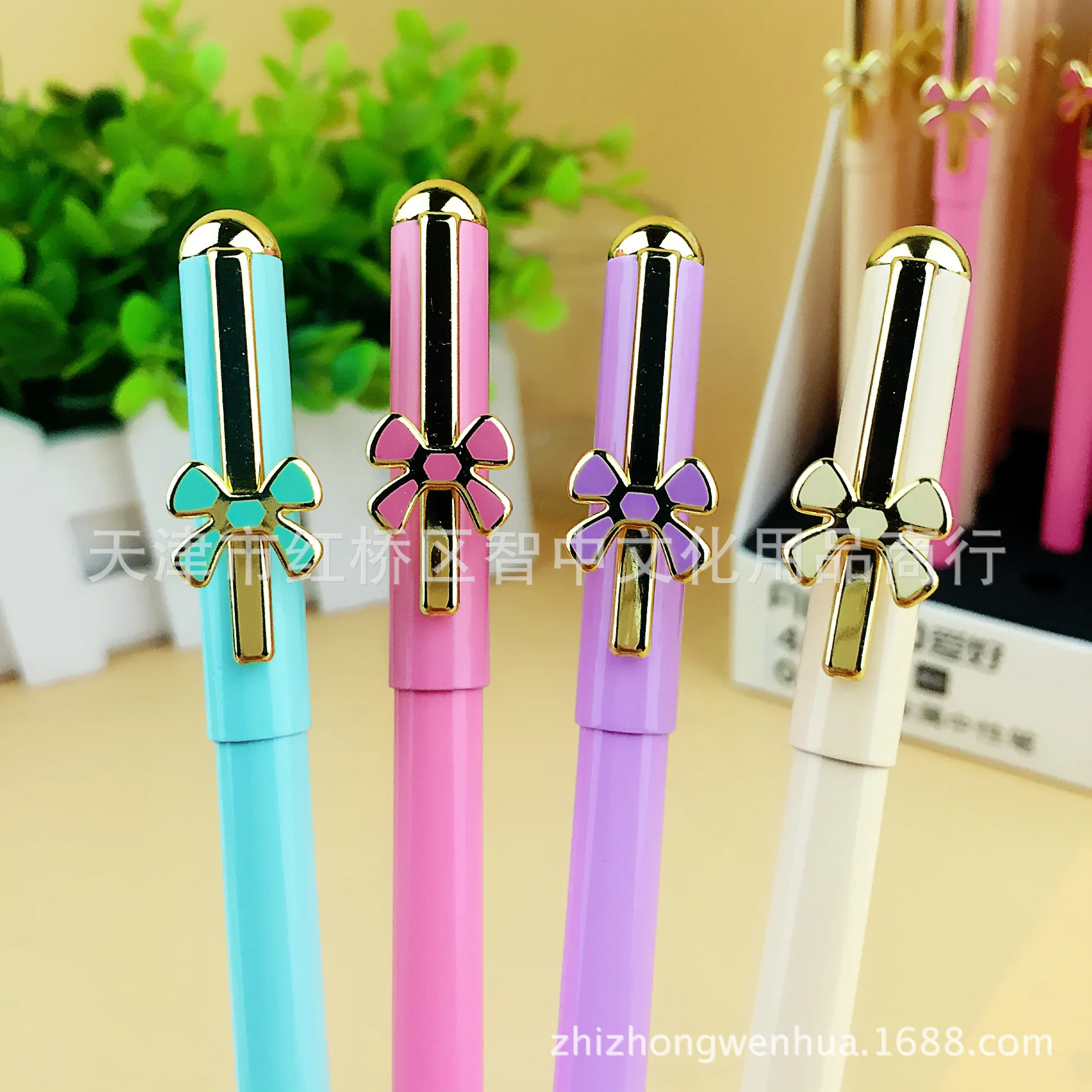 

1 Piece Lytwtw's Gel Pens Cartoon Kawaii Four-leaf Clover Black Color Gel-Ink For Writing Cute Stationery Office School Supplies
