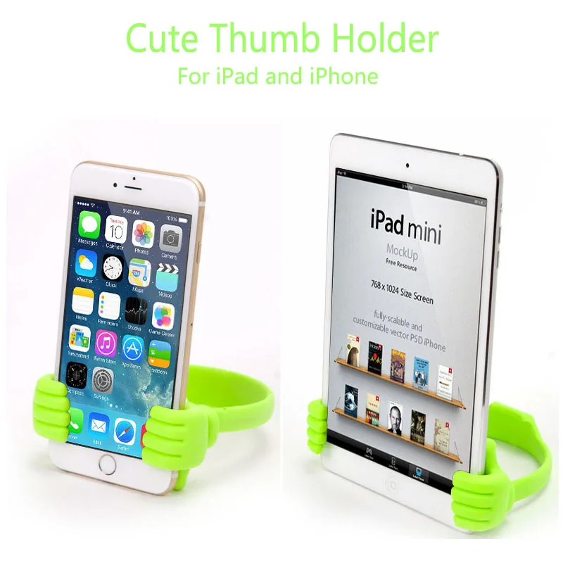 Cute Thumb Holder For iPhone/Mini iPad Big Mobile Cell Phone Tablet Accessory Mount Stand Support Desktop Table Stents | Мобильные