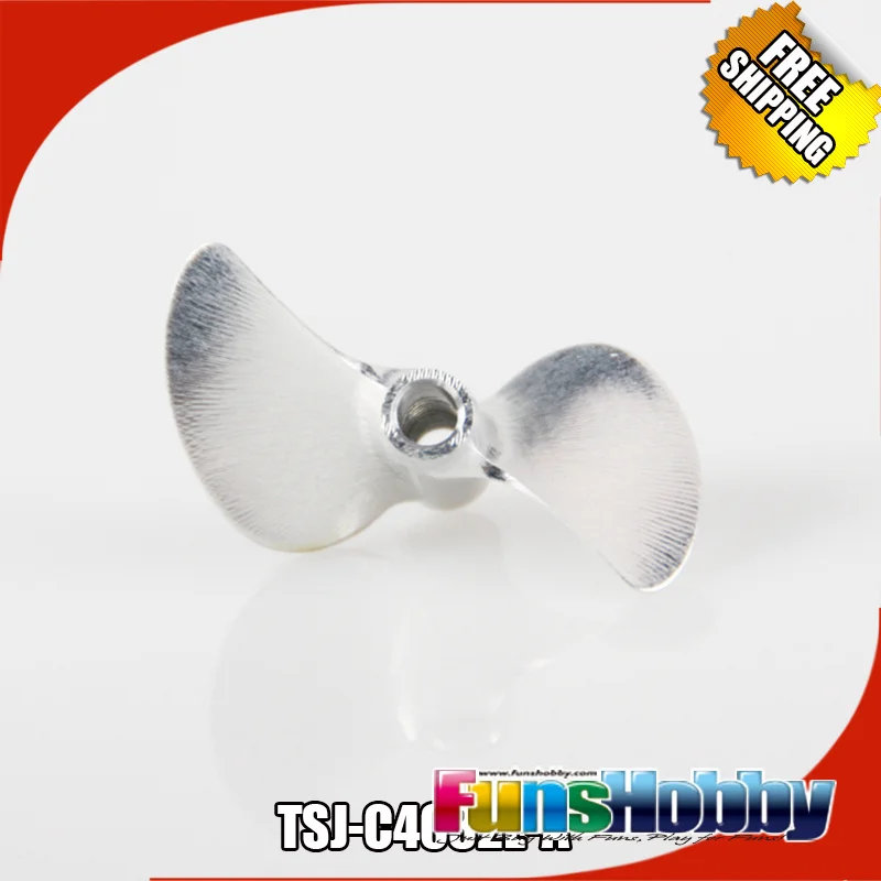 Tenshock CNC 7075 T6 2 лезвия Алюминиевый Пропеллер M4 для Eco Rc лодки|aluminium propeller|propeller for rc