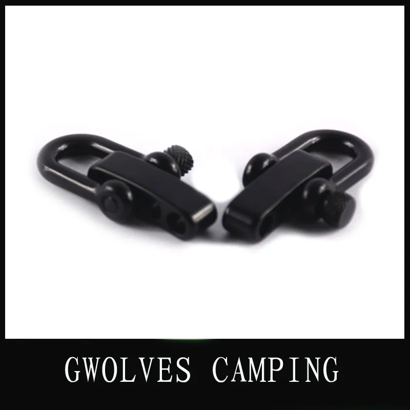 

Adjustable 5mm D Shackles U-Shaped Stainless Steel Shackles with screw pin for Paracord