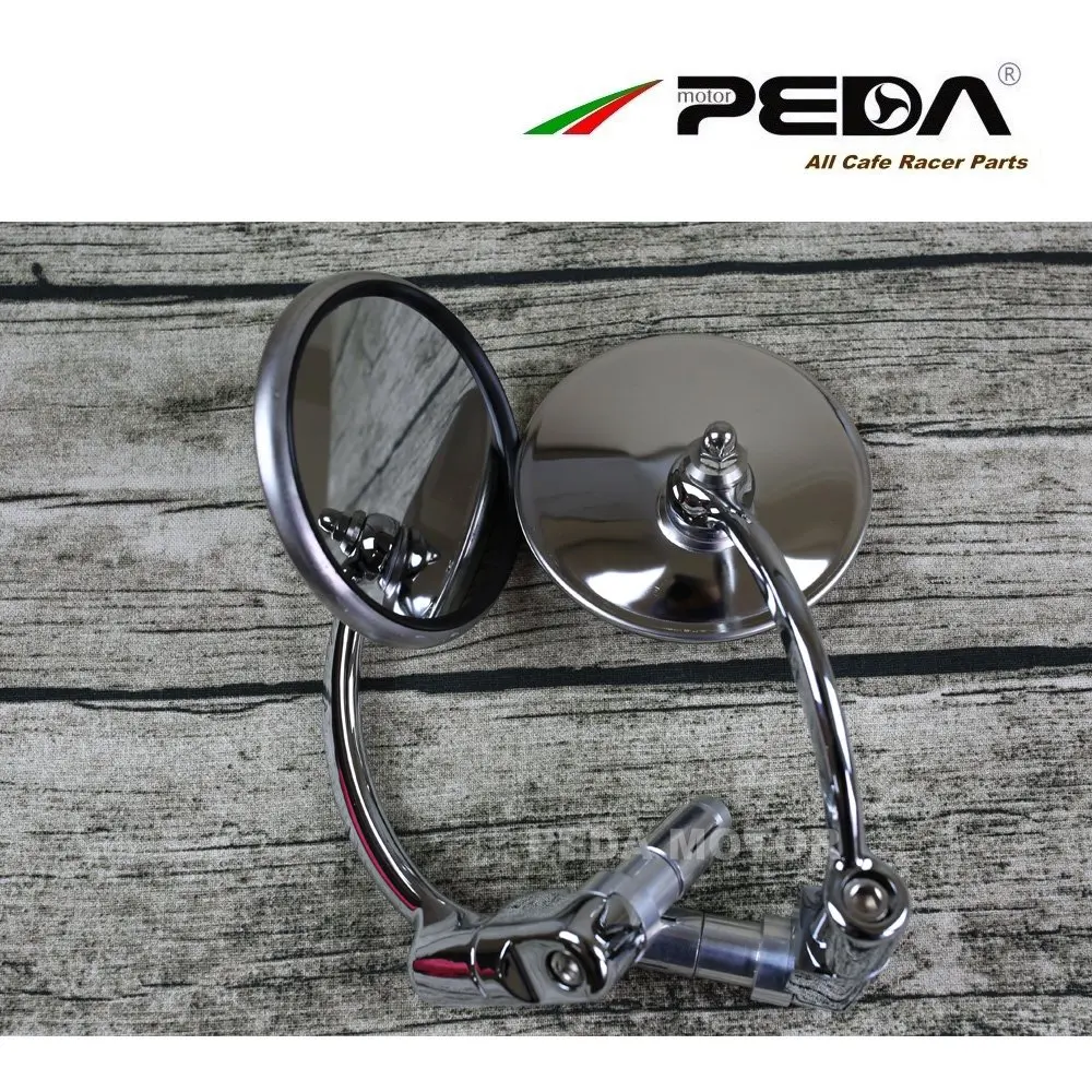 PEDA 2018 Cafe racer parts vintage mirror Round stainless steel